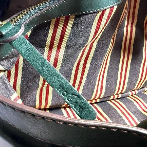 Hogan Dark Green Leather Shoulder Bag - Picture 9 of 12